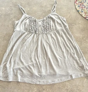 INC Tank Top, Size Petite Large, Beige, Adjustable Strap, Empire Waist, Flowy - Picture 1 of 10