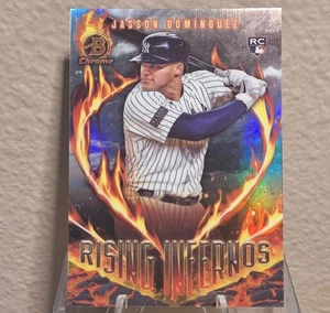 2024 Bowman #RI-2 JassonDominguez - Rising Infernos Refractor (RC) YANKEES  - Bild 1 von 2