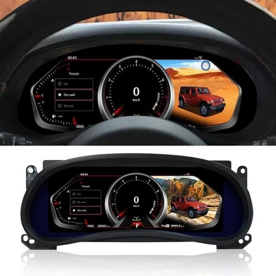 12.3" Digital LCD Instrument Cluster Car Speedometer For Jeep Wrangler 2011-2017 Foto 1 de 4
