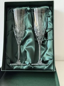 2 THOMAS WEBB CRYSTAL EXPRESSIONS CHAMPAGNE PROSECCO FLUTES IN PRESENTATION BOX - Picture 1 of 8
