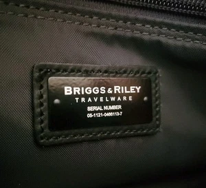 Near Mint Briggs Riley Black Ballistic Nylon Duffle 16x11x11" W/trolley Sleeve - Picture 1 of 14