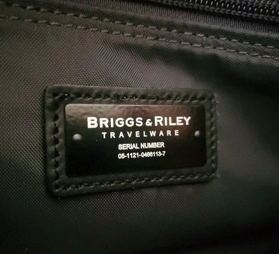 Near Mint Briggs Riley Black Ballistic Nylon Duffle 16x11x11" W/trolley Sleeve - Image 1 of 4