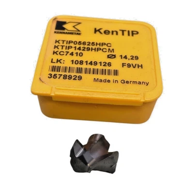 (Qty. 1) Kennametal KTIP 05625HPC KC7410 - 14.29 mm Drill Insert
