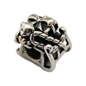 Pandora Charm DASHING THROUGH THE SNOW Silber und 14 Karat Gold. Gebraucht - Bild 1 von 12