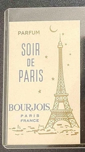 Vintage Advertising Soir de Paris BOURJOIS Scent Perfume Card Trade Card - Picture 1 of 2