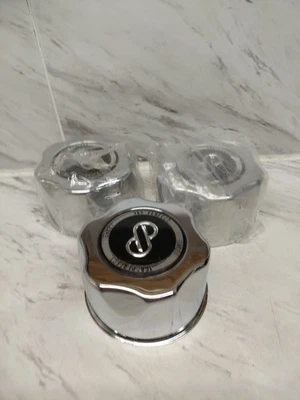 (3) New Enkei 360 Perfect Center Cap 4.5" Hubcap Chrome Push Thru Through - Image 1 of 3