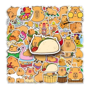 50pcs NEW Cute Capybara Stickers for Water Bottles Laptop Guitar Luggage Bike - Bild 1 von 6