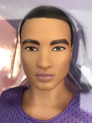 Barbie Looks #17 Ken Doll Flocked Hair Asian Made To Move Body Barbie HJW84 - Image 1 of 4