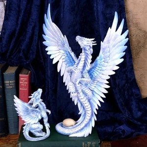 Nemesis Now Anne Stokes Age of Dragons Adult Silver Dragon Figurine 31.5cm - Picture 1 of 4