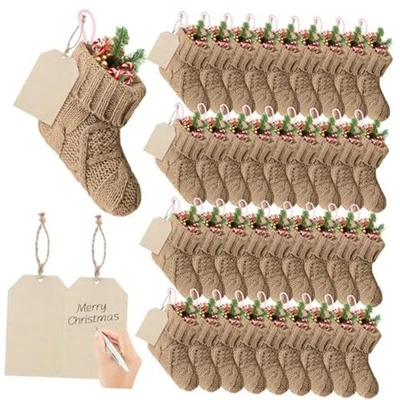 Suhine 36 Set Mini Medias Tejidas Navidad 6"" Neutro Navidad Caqui Foto 1 de 4