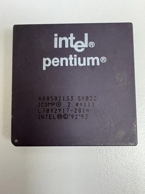 intel Pentium A80502133 SY022 C6210475-1343 INTEL '92'93 SY022 Processor - Image 1 of 4