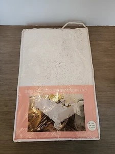 New Battenburg Lace Tablecloth Oblong White 100% Cotton 68" x 104" IN PACKAGE - Picture 1 of 6