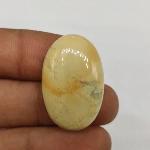 Yellow lemon chrysoprase cabochon chrysopras gemstone for wire wrapping M5873 AU - Photo 1/5
