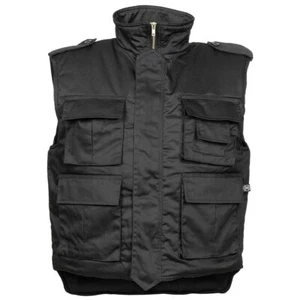 US Army Quilted Military Combat Vest Ranger Outdoor Camping MFH Black - Picture 1 of 3
