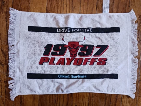 Chicago Bulls 1997 Playoff Rally Towel Cover