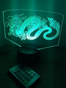 Dragon LED Acrylic Neon Light Sign Game Room ,Bar  Rgb - Picture 1 of 6