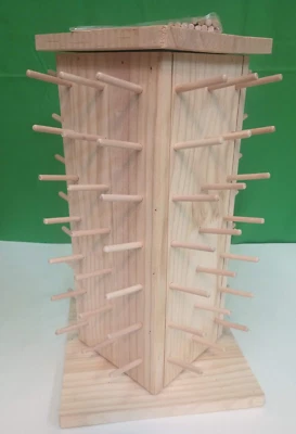 Nuevo Rosca de Caldo 84 Carrete Giratorio 360° Hilo de Madera Bordado Carrete Estante Soporte Foto 1 de 4