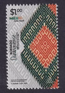 px016 Mexico Arte Textil MNH 2024 Sc# Mc# Et#at016 Durango Basteln - Bild 1 von 1