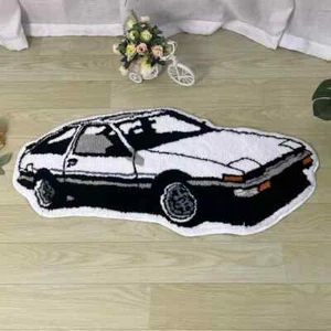 Sports Car Shaped Soft Tufted Carpet for Boys Bedroom or Living Room Home Decor - Picture 1 of 12