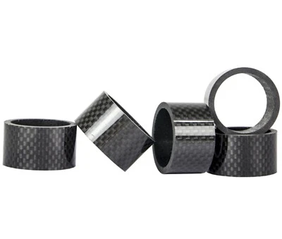 5/10/15/20 毫米 4 件耳麦间距 1 1/8 英寸碳纤维垫圈碳纤维间隔器 — 第 1/4 张图片