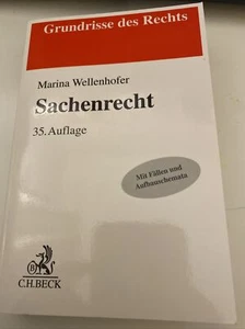 Sachenrecht Wellenhofer 35.Auflage Grundrisse des Rechts Neu Unbenutzt - Bild 1 von 4