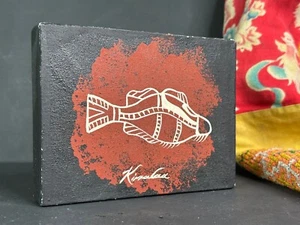 Old Australin Aboriginal Art Painting on Canvas - Picture 1 of 4