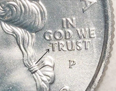 2005 US Mint 22 Coin uncirculated set error with die gouge on the W.V. Quarter  - Image 1 of 4