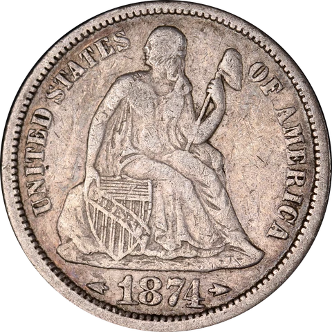 1874-P Seated Liberty Dime Great Deals From The Executive Coin Company Cover