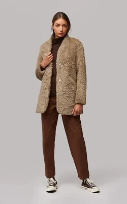 Soia & Kyo женщин пальто Madie искусственного стриженный мех куртка M плюшевый медведь стиль коричневый новый с Ярлыками - Изображение 1 из 4