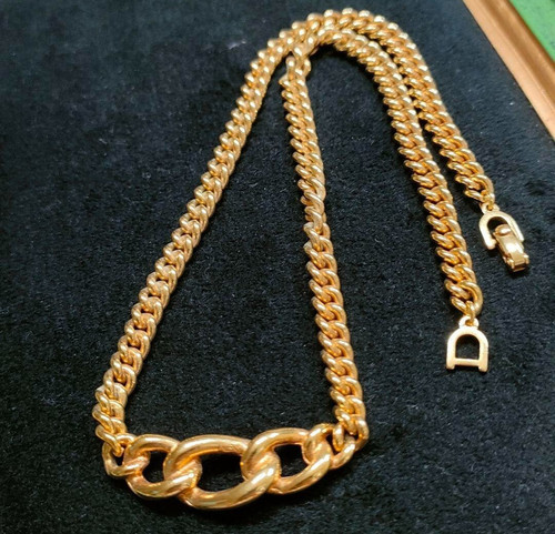 Collana Dior 2R88 Oro Autentico Donna Moda Usata Dal Giappone