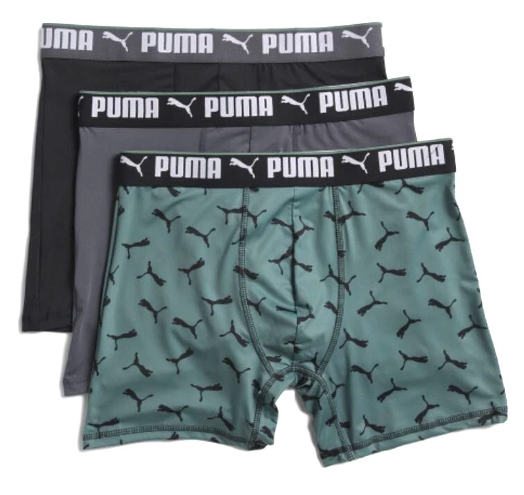 PACK DE 3 CALZONCILLOS BOXER PUMA HOMBRE - PHG 243 841 VERDE - MEDIANO - ROPA INTERIOR X3 Foto 1 de 1