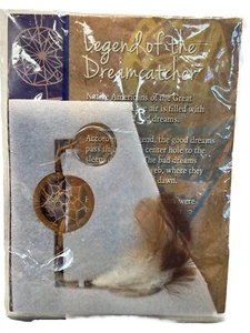 Legend of the Dream Catcher Leather Feather Keychain Dream Catcher Key Ring - Picture 1 of 5