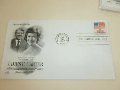 Jimmy Carter 1977 Día de Inauguración Cachet Arte de Portada Artesanía Cachet Edición 1-20-1977 Foto 1 de 2