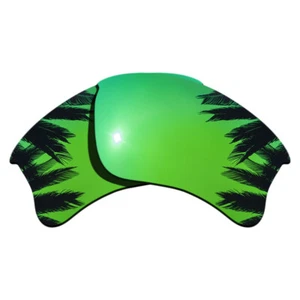Green Mirrored Replacement Lenses for-Oakley Flak Jacket XLJ Polarized - Picture 1 of 4