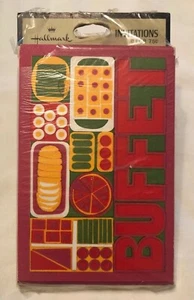 Hallmark Vintage Buffet Invitations New 1970s Cards Ephemera - Picture 1 of 10