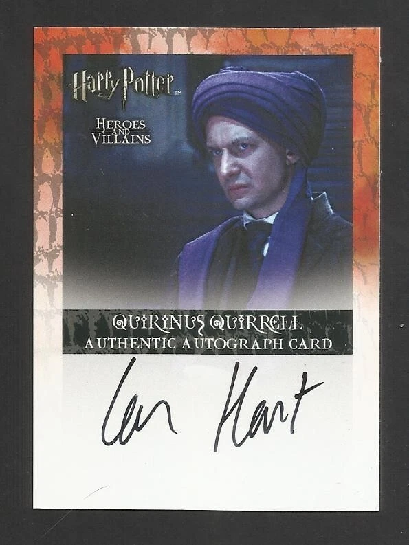 ARTBOX IAN HART QUIRINUS QURIREL HARRY POTTER HEROES AND VILLAINS AUTOGRAPH CARD - Image 1 of 2