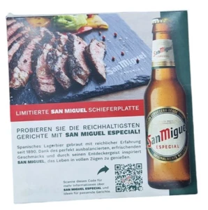 San Miguel Schieferplatte limitiert SanMiguel Especial Servierplatte Werbe - Bild 1 von 11