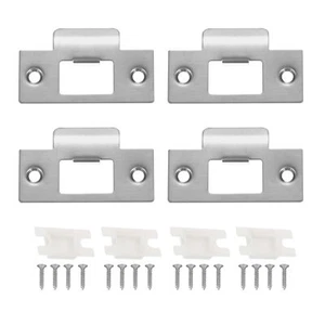 Door Deadbolt Strike Plates Stainless Steel T Cam Block Door Locks Latch Stri... - Picture 1 of 7