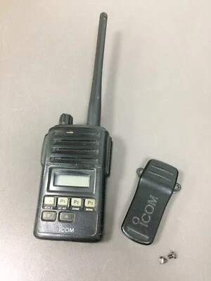 ICOM IC-F50, VHF 136-174 MHz, 4W, 128 CH, Antenna,  Belt Clip, Programmed - Image 1 of 4