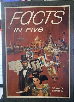 Facts in Five Game of Knowledge Vintage Trivia Bookshelf Game Avalon Hill - Image 1 of 4