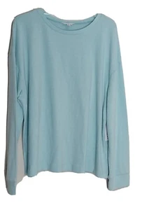Time & Tru Hacci Pullover Super Soft Lounge Top Light Blue Large 12-14   5L51 - Imagen 1 de 6