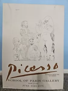 Picasso "School of Paris Gallery" Poster 1975 - Picture 1 of 7