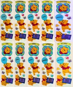 Sandylion Winnie the Pooh Name Stickers - Letter A-2 SUPER RARE RETIRED DESIGNS - Picture 1 of 11