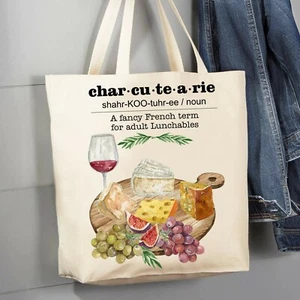 Charcuterie Board Canvas Tote Bag - FREE SHIPPING - Picture 1 of 1
