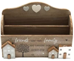 Vintage Letter Rack Holder Desk Tidy Organiser Envelope Entryway Home Decor Gift - Picture 1 of 2