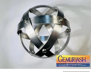Genesa Crystal diametro 8 cm alluminio naturale argento profilo 1 cm - Foto 1 di 4