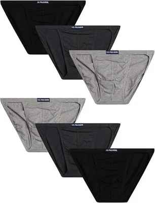 Para hombres US Polo ULTRA Algodón Tanga Bikini Calzoncillo Ropa Interior Colores (Paquete de 3 o 6) Foto 1 de 4