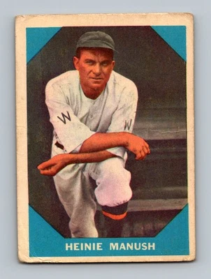 Tarjeta Fleer Baseball Greats #18 1960 Heinie Manus en muy buen estado vintage de la corte Foto 1 de 2