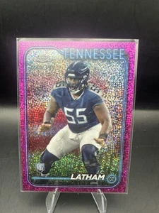2024 Topps cromo #270 J.C. Latham rosa mota/399 titanes - Imagen 1 de 3