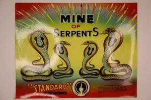Standard Mine Of Serpents Firecracker Label / Rare / Full Color / Unused / New - Picture 1 of 2